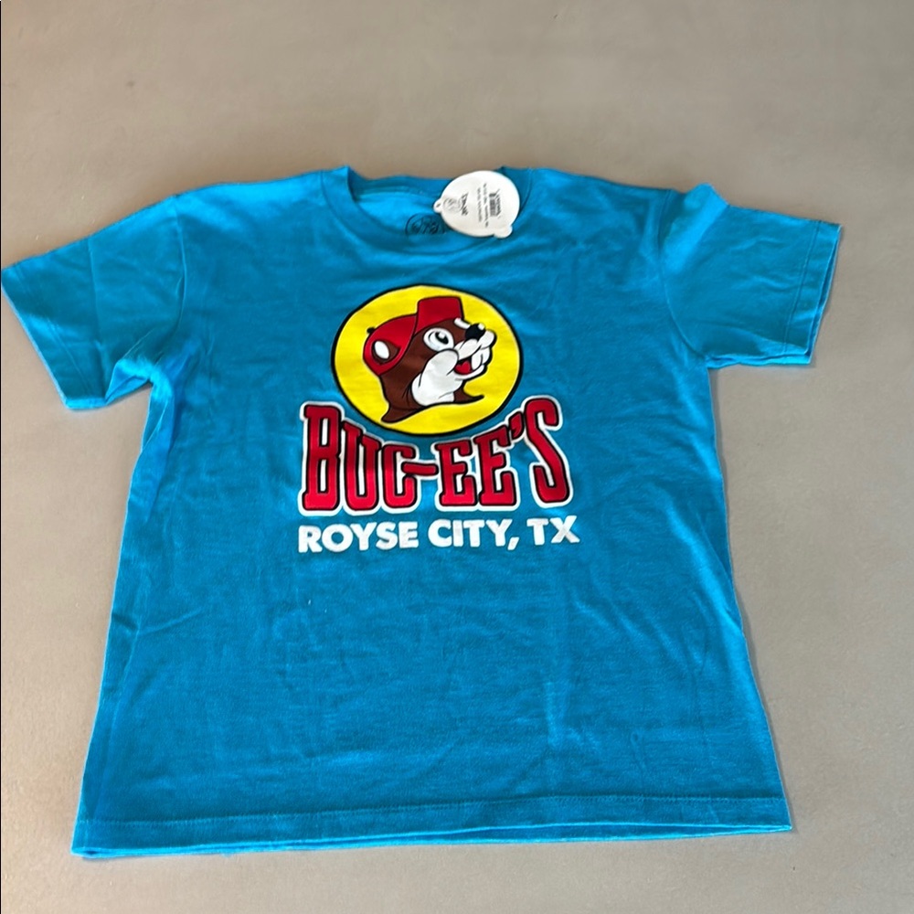 Blue Short Sleeve Buc-ee’s Tee with Logo